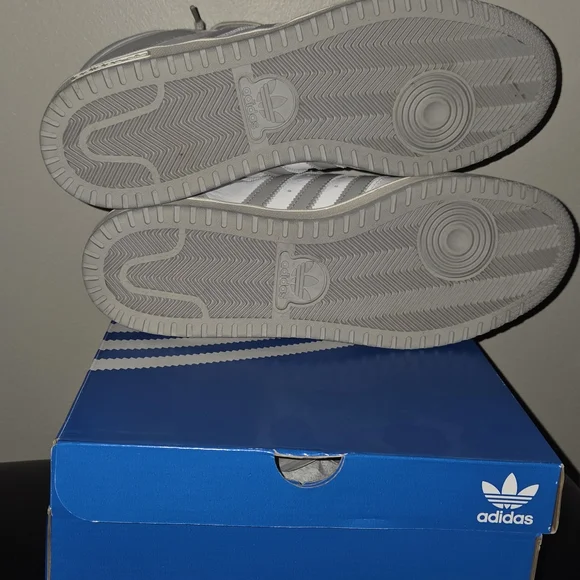 Top 10 RB Adidas Gray and White High-Top Sneakers - Picture 2 of 7